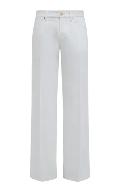 Gabriela Hearst Preston Five Pocket Pant In White Organic Cotton Denim