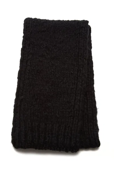 Gabriela Hearst Pyke Knit Scarf In Black Welfat Cashmere
