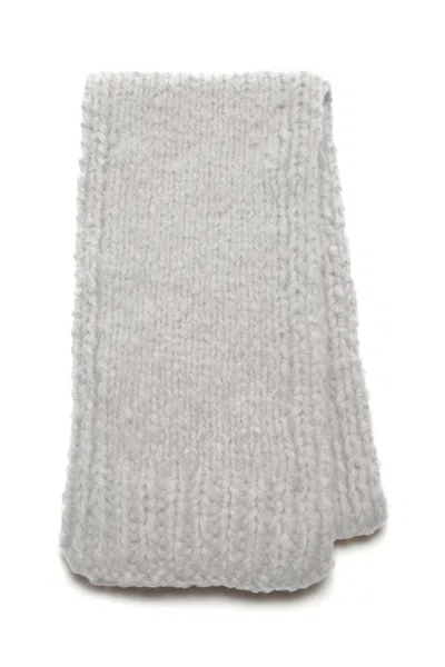 Gabriela Hearst Pyke Knit Scarf In Heather Grey Welfat Cashmere