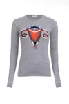 GABRIELA HEARST RAM-OVARIES KNIT SWEATER IN GREY MERINO WOOL