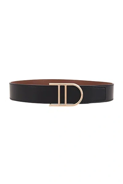 Gabriela Hearst Reversible Neala Belt In Black & Cognac