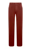 Gabriela Hearst Rey Straight-leg Five Pocket Pant In Burnt Sienna Recycled Cotton Denim In Brown