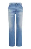 Gabriela Hearst Rey Straight-leg Five Pocket Pant In Uruguayan Blue Recycled Cotton Denim In Blue