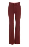 Gabriela Hearst Ezra Bootcut Cropped Jean In Burnt Sienna Recycled Cotton Denim