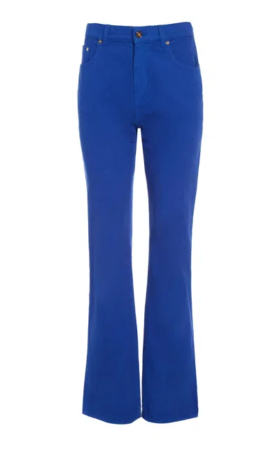 Gabriela Hearst Rey Straight-leg Jean In Cobalt Recycled Cotton Denim