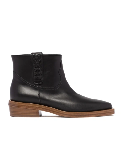 Gabriela Hearst Reza 45mm Leather Ankle Boots In Black