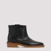 Gabriela Hearst Reza Leather Ankle Boots In Blk Black