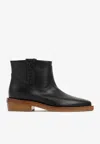 Gabriela Hearst Reza Bootie Ankle Cuban Heel Boot In Black