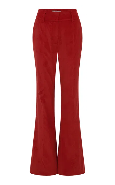 Gabriela Hearst Rhein Cotton Flared Pants In Red