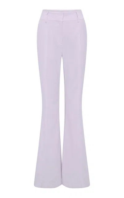 Gabriela Hearst Rhein Cotton Flared Pants In Purple