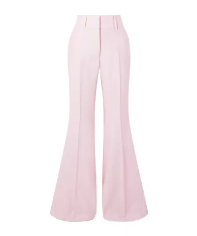 Gabriela Hearst Rhein Wool Flared Pants In Pink