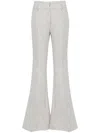 Gabriela Hearst Womens Light Grey Melange Rhein Flared-leg Mid-rise Cashmere And Linen-blend Trouser In Grey