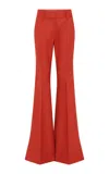 Gabriela Hearst Rhein Flared Wool-cashmere Pants In Orange