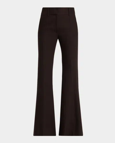 Gabriela Hearst Rhein Herringbone Flare Pants In Black