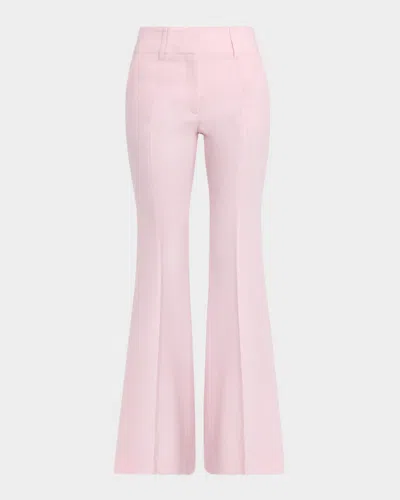 Gabriela Hearst Rhein Herringbone Flare Pants In Pink