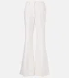 Gabriela Hearst Rhein High-rise Linen And Wool-blend Flared Pants In White