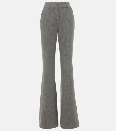 Gabriela Hearst Rhein High-rise Wool And Cashmere Flared Pants In Grey