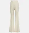 Gabriela Hearst Rhein High-rise Wool And Silk Flared Pants In White