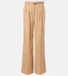 Gabriela Hearst Rhein High-rise Wool Flared Pants In Brown