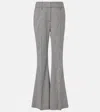 Gabriela Hearst Rhein Houndstooth Wool Flared Pants In Black
