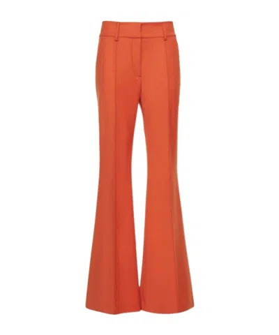 Gabriela Hearst Rhein Wool Blend Flared Pants In Orange