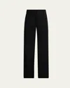 Gabriela Hearst Rhein Wool Flare Pants In Black