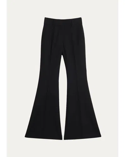 Gabriela Hearst Rhein Wool Flare Pants In Black