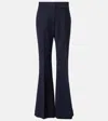 Gabriela Hearst Rhein Flared Wool Pants In Blue