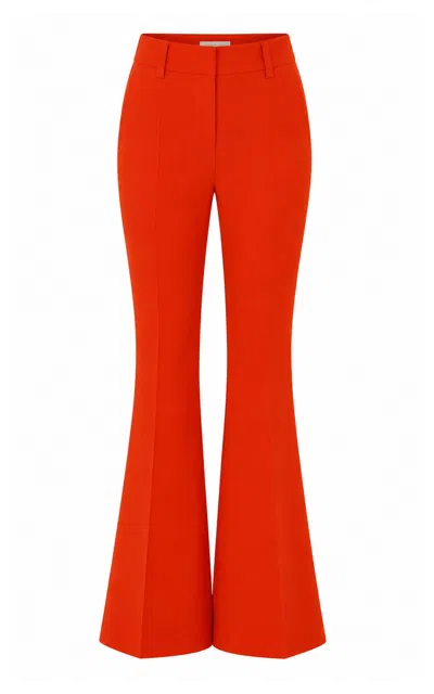 Gabriela Hearst Rhein Wool Flared Pants In Orange