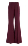 Shop Gabriela Hearst Rhein Wool Pants In Burgundy