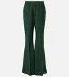 Gabriela Hearst Rhein Flared Wool Pants In Green