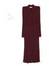 Gabriela Hearst Ribbed Collared Midi Dress In Brown