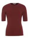 Gabriela Hearst Andrius Knit Top In Burnt Sienna Merino Wool In Red