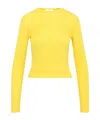 Gabriela Hearst Ribbed-knit Merino Wool Top In Yellow