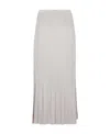 Gabriela Hearst Ribbed-knit Midi Skirt In White