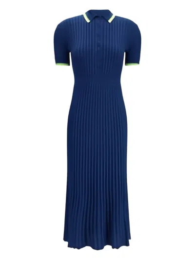 Gabriela Hearst Eyot Wool Dress In Blue