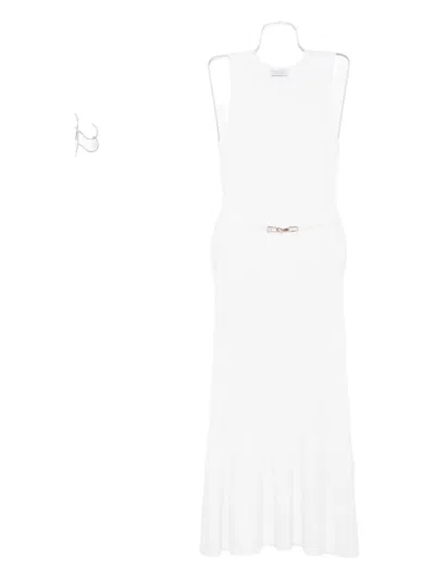 Gabriela Hearst Ribbed Sleeveless Dress In White