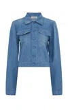 Gabriela Hearst Roland Cotton-linen Denim Jacket In Light Blue Denim