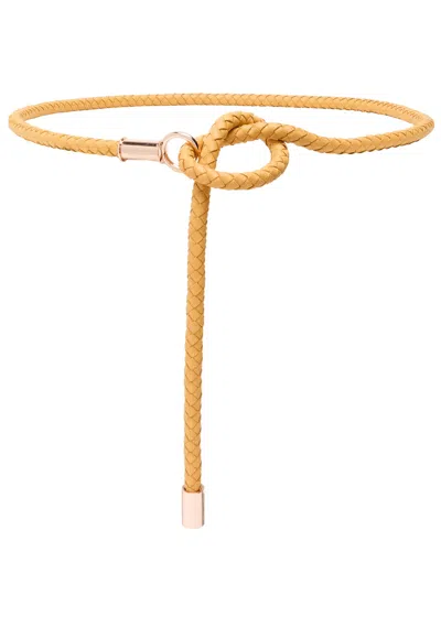Gabriela Hearst Rope Leather Belt In Yellow