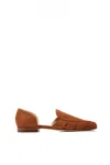 Gabriela Hearst Rory Suede Ballerina Loafers In Cognac