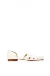 Gabriela Hearst Rory Cutout Textured-leather Loafers In Cream