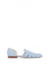 Gabriela Hearst Rory Suede Ballerina Loafers In Stone Blue