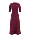 Gabriela Hearst Seymore Crew-neck Midi Dress In Red
