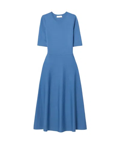 Gabriela Hearst Seymore Wool And Cashmere-blend Midi Dress In Blue