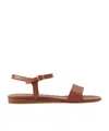 Gabriela Hearst Round-toe Flat Sandals In Brown