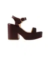 Gabriela Hearst Round-toe High-heeled Sandals In Burgundy