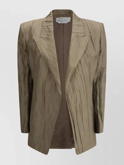 GABRIELA HEARST RUCHED SILK MAIRI BLAZER