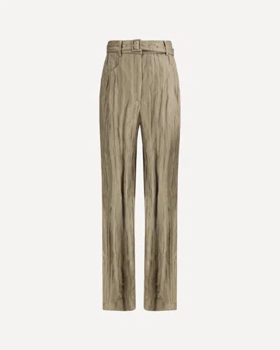 GABRIELA HEARST RUCHED SILK NORMAN PANTS