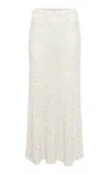Gabriela Hearst Sabine Beaded Cashmere-silk Knit Maxi Skirt In Ivory