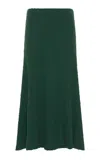 Gabriela Hearst Sabine Beaded Cashmere-silk Skirt In Green